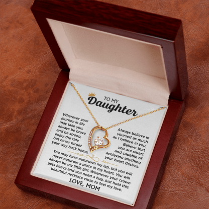 Forever Love Necklace for Daughter – Meaningful Gift from Mom, Symbol of Love, Strength &amp; Encouragement - Whimsical Shoppe