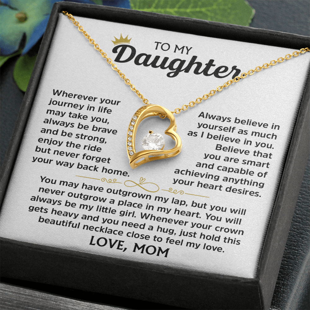 Forever Love Necklace for Daughter – Meaningful Gift from Mom, Symbol of Love, Strength &amp; Encouragement - Whimsical Shoppe