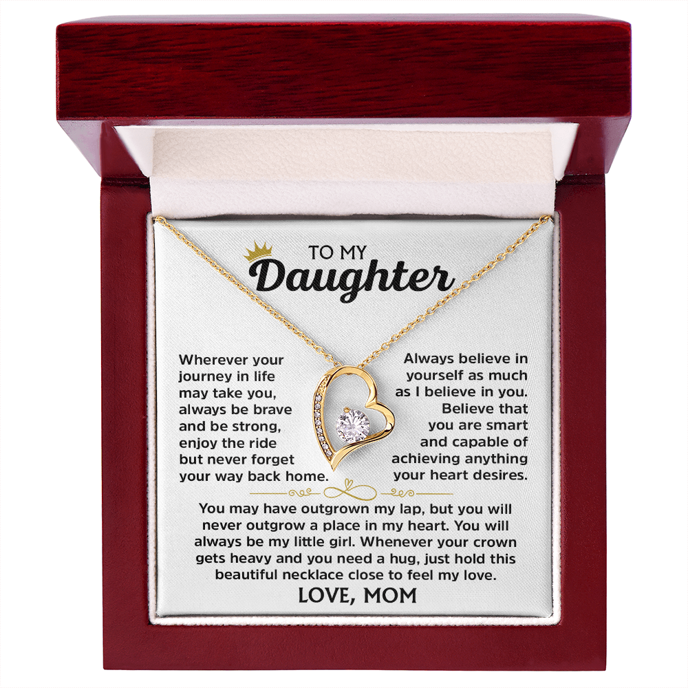 Forever Love Necklace for Daughter – Meaningful Gift from Mom, Symbol of Love, Strength &amp; Encouragement - Whimsical Shoppe