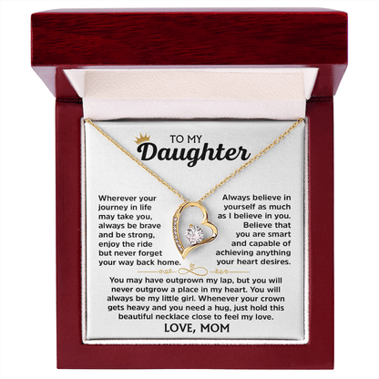 Forever Love Necklace for Daughter – Meaningful Gift from Mom, Symbol of Love, Strength &amp; Encouragement - Whimsical Shoppe