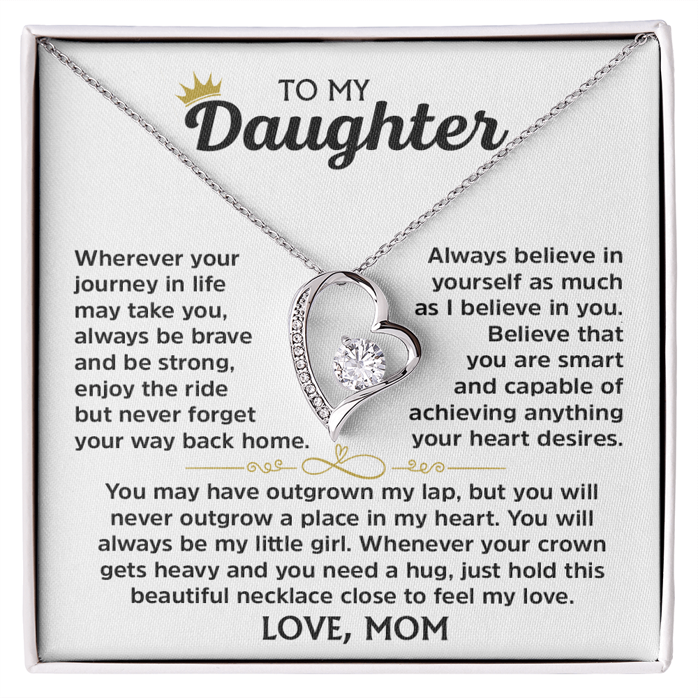 Forever Love Necklace for Daughter – Meaningful Gift from Mom, Symbol of Love, Strength &amp; Encouragement - Whimsical Shoppe
