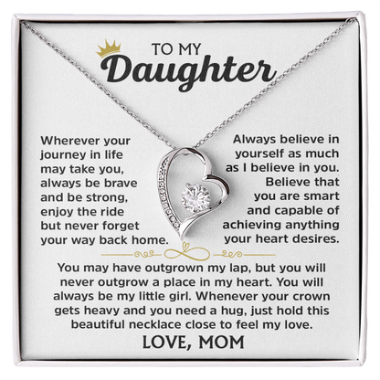 Forever Love Necklace for Daughter – Meaningful Gift from Mom, Symbol of Love, Strength &amp; Encouragement - Whimsical Shoppe