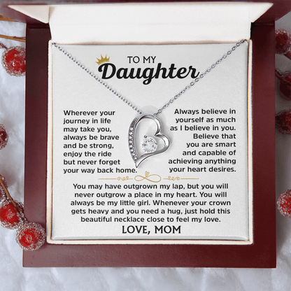 Forever Love Necklace for Daughter – Meaningful Gift from Mom, Symbol of Love, Strength &amp; Encouragement - Whimsical Shoppe