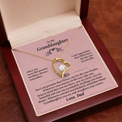 Forever Love Necklace for Granddaughter – Meaningful Gift from Grandpa, Symbol of Love, Strength &amp; Promise - Whimsical Shoppe