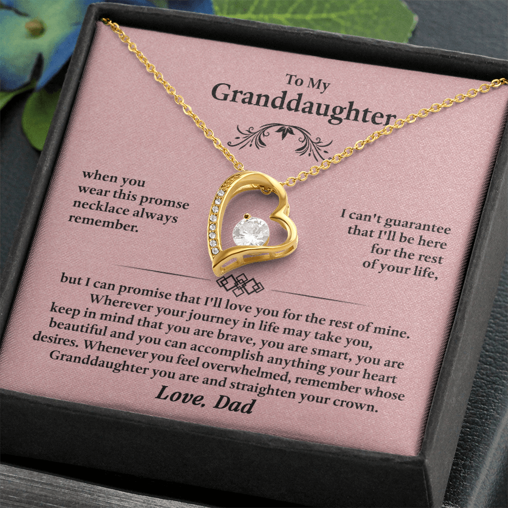 Forever Love Necklace for Granddaughter – Meaningful Gift from Grandpa, Symbol of Love, Strength &amp; Promise - Whimsical Shoppe