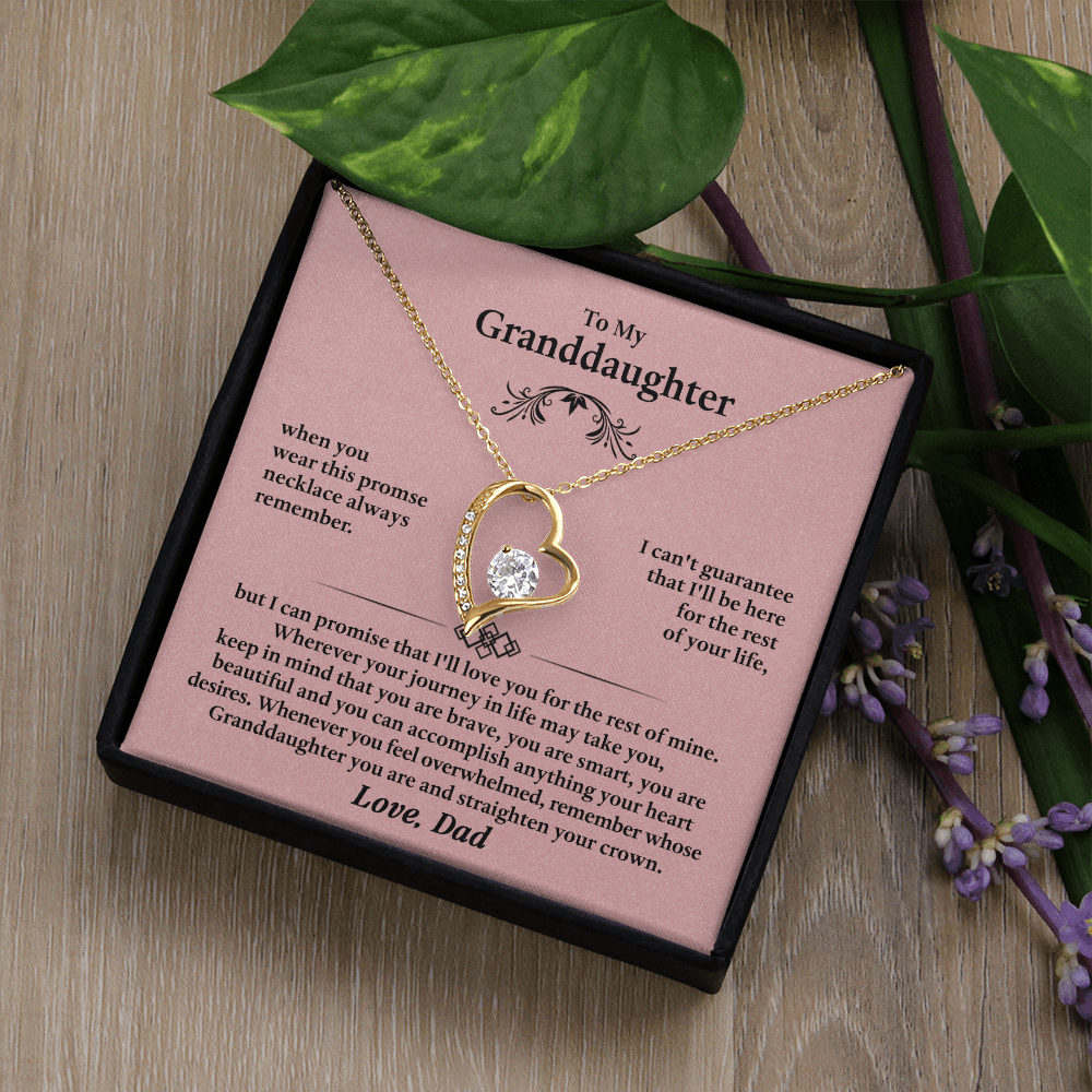 Forever Love Necklace for Granddaughter – Meaningful Gift from Grandpa, Symbol of Love, Strength &amp; Promise - Whimsical Shoppe
