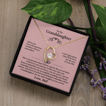 Forever Love Necklace for Granddaughter – Meaningful Gift from Grandpa, Symbol of Love, Strength &amp; Promise - Whimsical Shoppe