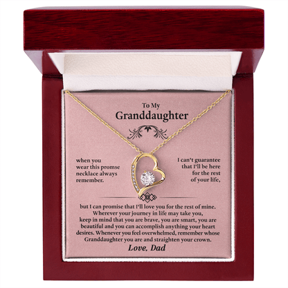 Forever Love Necklace for Granddaughter – Meaningful Gift from Grandpa, Symbol of Love, Strength &amp; Promise - Whimsical Shoppe
