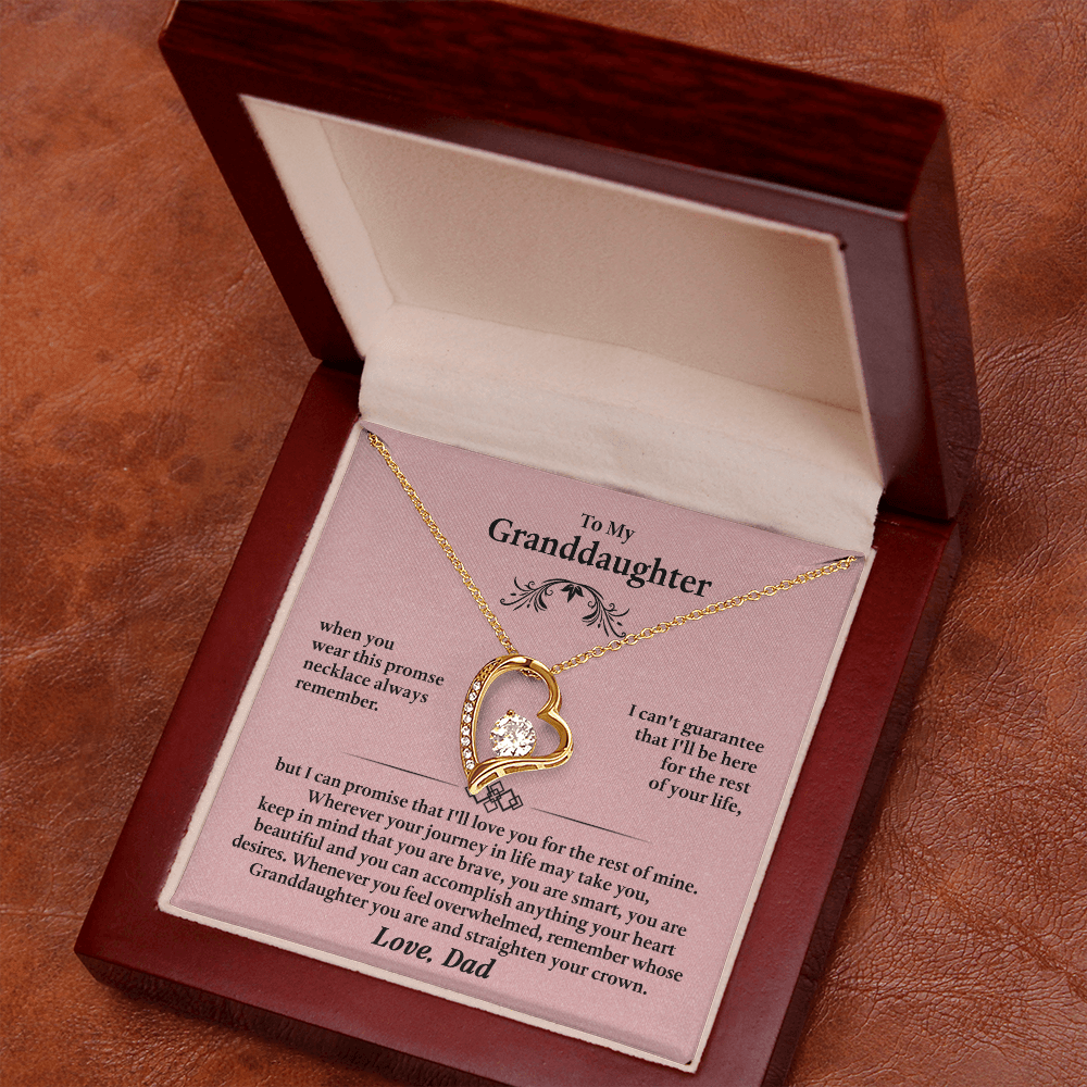 Forever Love Necklace for Granddaughter – Meaningful Gift from Grandpa, Symbol of Love, Strength &amp; Promise - Whimsical Shoppe