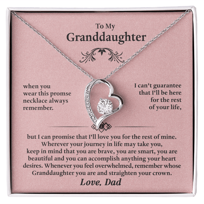 Forever Love Necklace for Granddaughter – Meaningful Gift from Grandpa, Symbol of Love, Strength &amp; Promise - Whimsical Shoppe