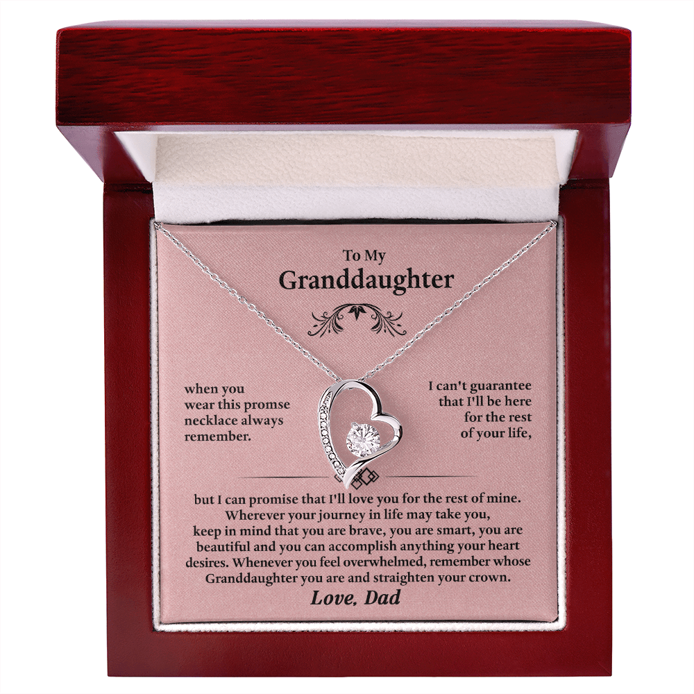 Forever Love Necklace for Granddaughter – Meaningful Gift from Grandpa, Symbol of Love, Strength &amp; Promise - Whimsical Shoppe
