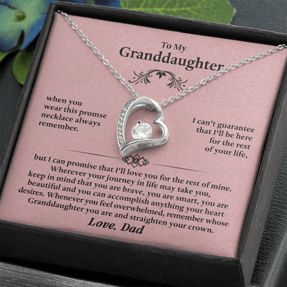 Forever Love Necklace for Granddaughter – Meaningful Gift from Grandpa, Symbol of Love, Strength &amp; Promise - Whimsical Shoppe