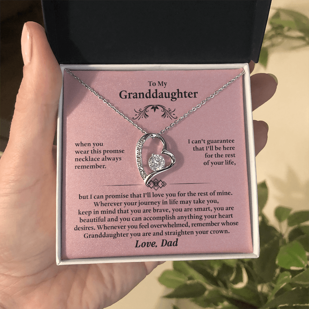 Forever Love Necklace for Granddaughter – Meaningful Gift from Grandpa, Symbol of Love, Strength &amp; Promise - Whimsical Shoppe