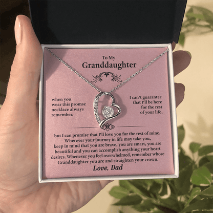 Forever Love Necklace for Granddaughter – Meaningful Gift from Grandpa, Symbol of Love, Strength &amp; Promise - Whimsical Shoppe