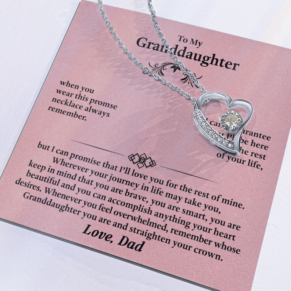 Forever Love Necklace for Granddaughter – Meaningful Gift from Grandpa, Symbol of Love, Strength &amp; Promise - Whimsical Shoppe