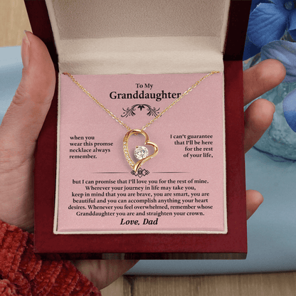 Forever Love Necklace for Granddaughter – Meaningful Gift from Grandpa, Symbol of Love, Strength &amp; Promise - Whimsical Shoppe