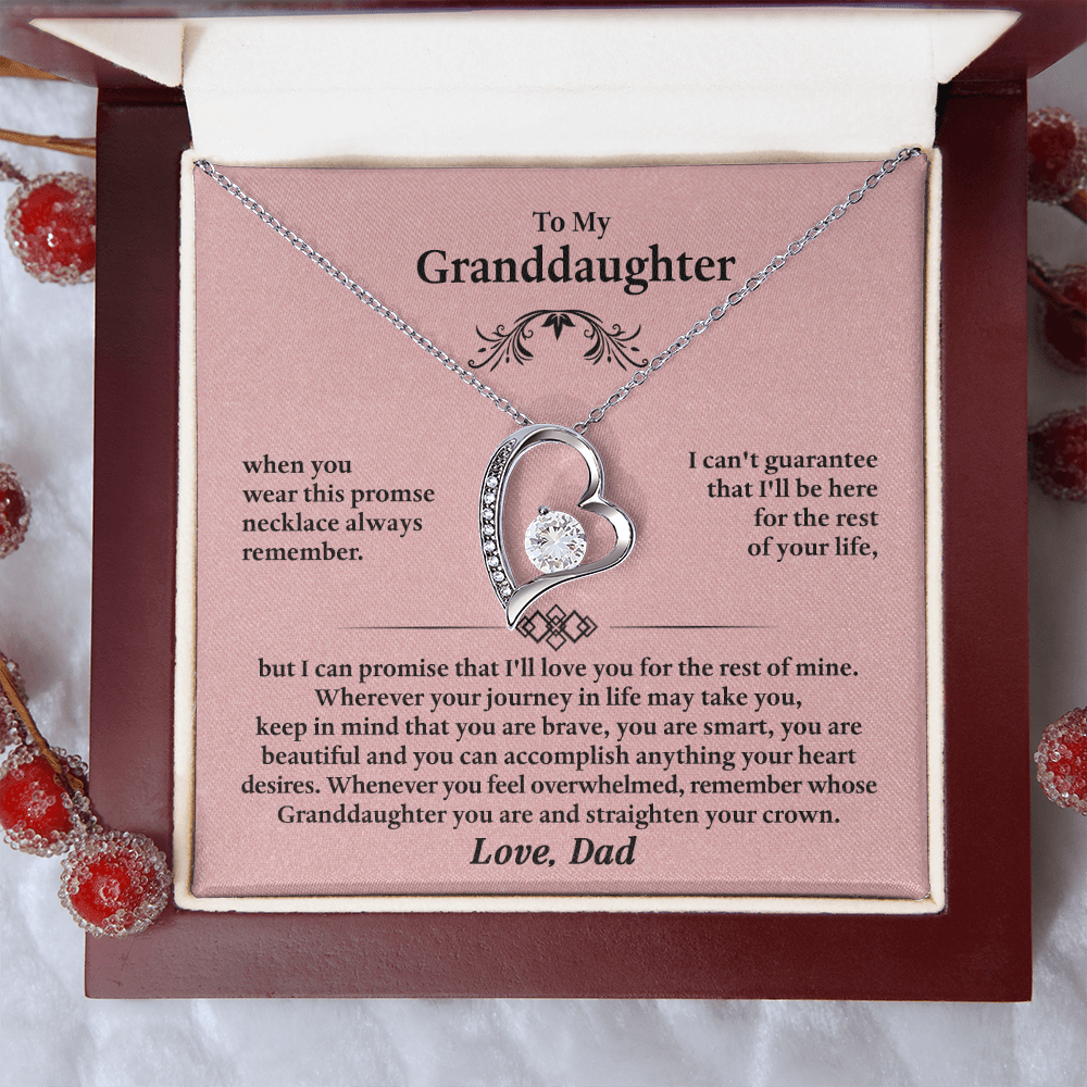 Forever Love Necklace for Granddaughter – Meaningful Gift from Grandpa, Symbol of Love, Strength &amp; Promise - Whimsical Shoppe