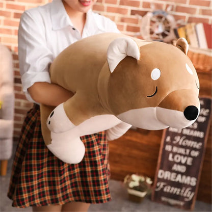 Corgi Shiba Inu Long Plush Pillow - Soft Sleeping Body Dog