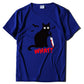 Cat T-Shirt with Blood Dagger Design
