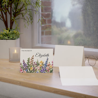 Personalized Greeting Card Custom Note Stationery Set Blank Notecard Professional Business Correspondence Monogram Thank You Message