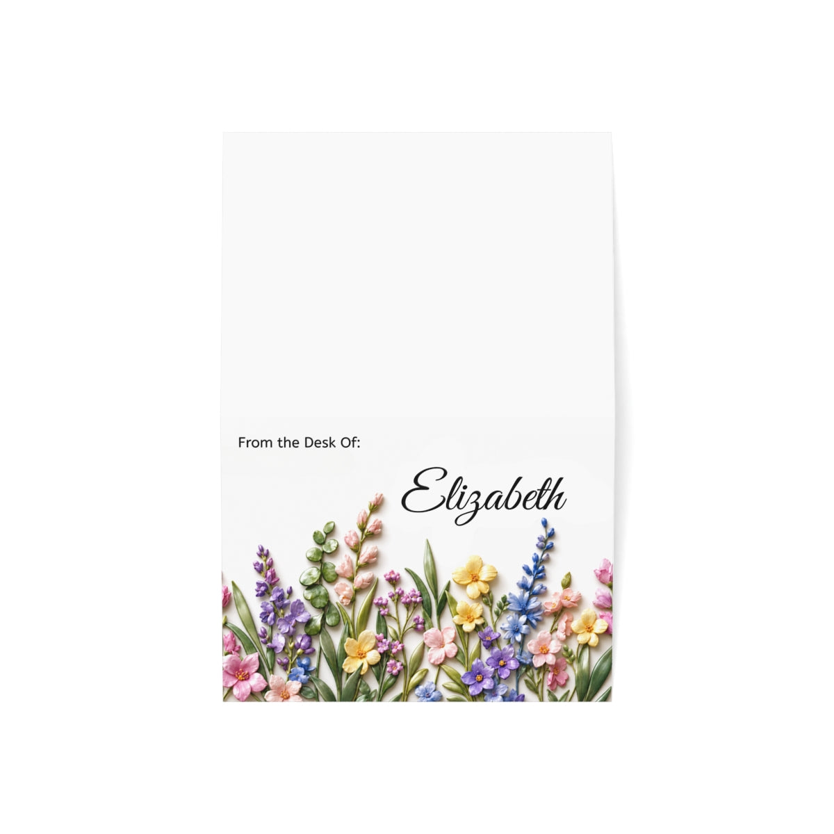 Personalized Greeting Card Custom Note Stationery Set Blank Notecard Professional Business Correspondence Monogram Thank You Message