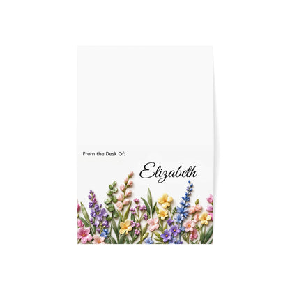 Personalized Greeting Card Custom Note Stationery Set Blank Notecard Professional Business Correspondence Monogram Thank You Message