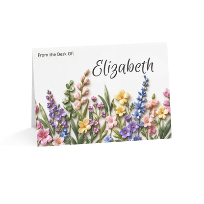 Personalized Greeting Card Custom Note Stationery Set Blank Notecard Professional Business Correspondence Monogram Thank You Message