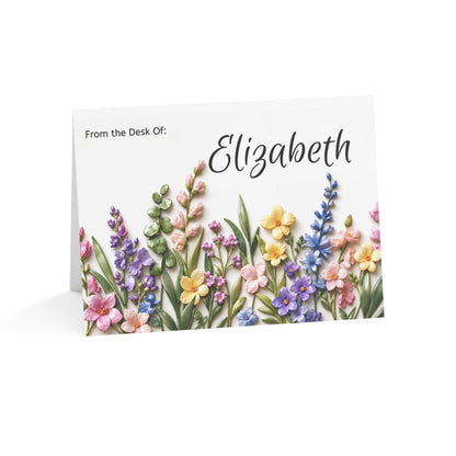 Personalized Greeting Card Custom Note Stationery Set Blank Notecard Professional Business Correspondence Monogram Thank You Message