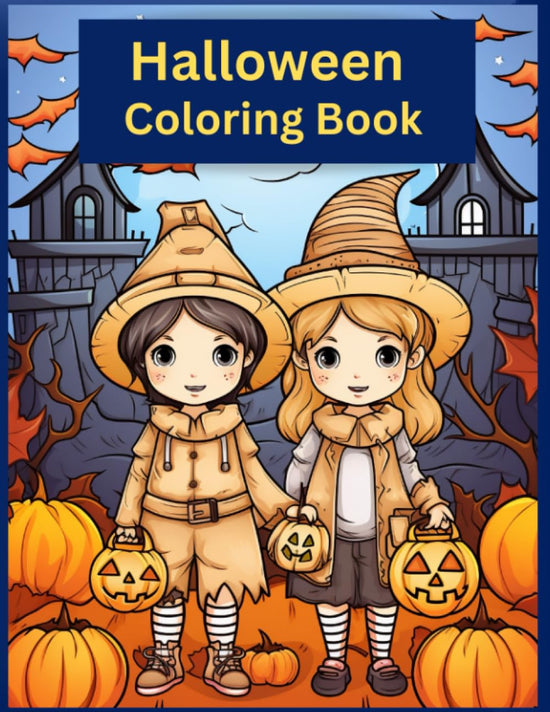Cute Halloween Coloring Book for Kids & Girls: Adorable Witches, Pumpkins, Ghosts & Spooky Kawaii Designs | Fun Fall Holiday Activity Gift