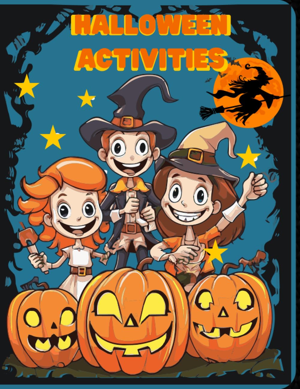 Halloween Activities Book for Kids & Teens: Over 100 Fun Mazes, Coloring Pages, Word Searches, Cryptograms & Dot-to-Dot Puzzles | Spooky Holiday Fun