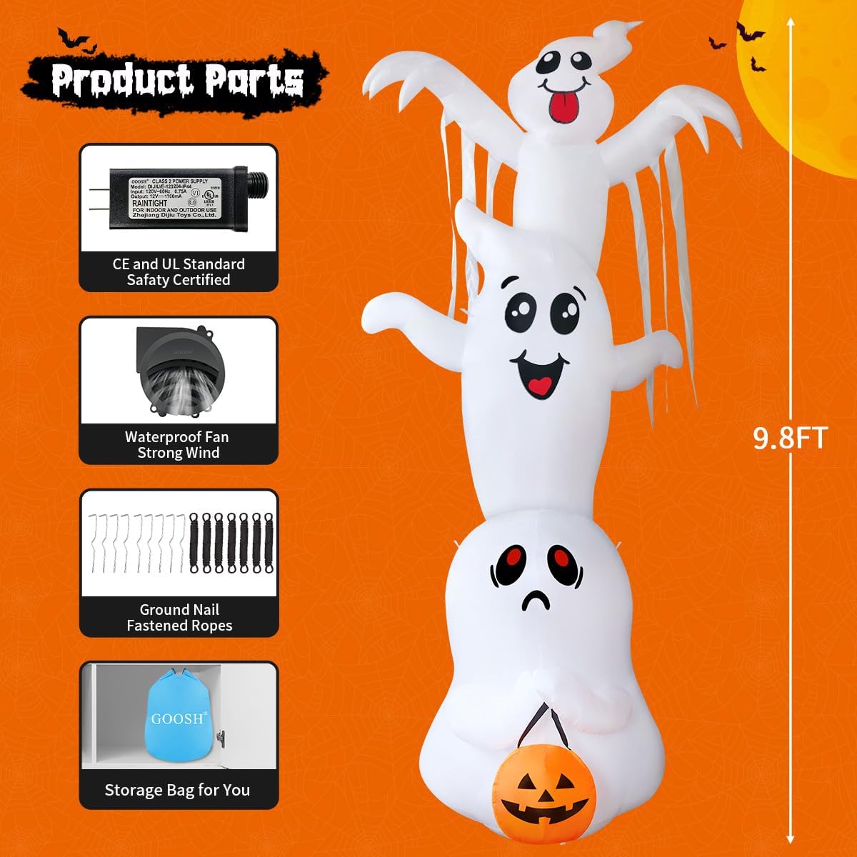 Spooky Ghost Trio Inflatable