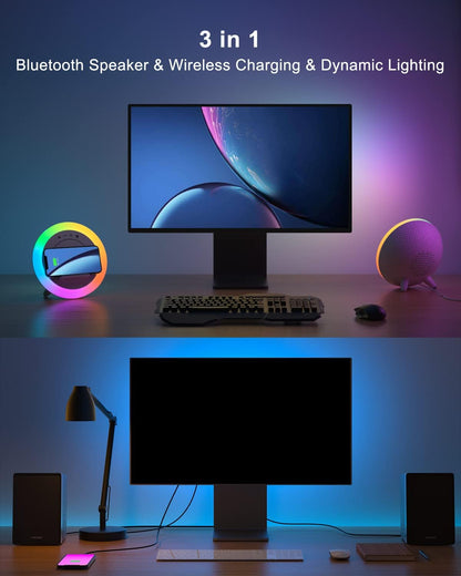 GlowWave Bluetooth Speaker and Wireless Phone Charger