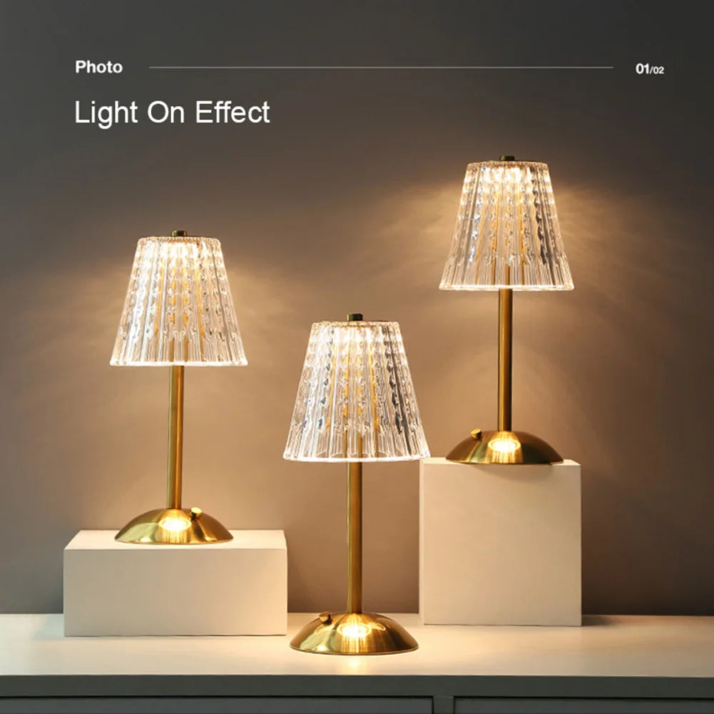 Crystal LED Table Lamp Touch Sensor
