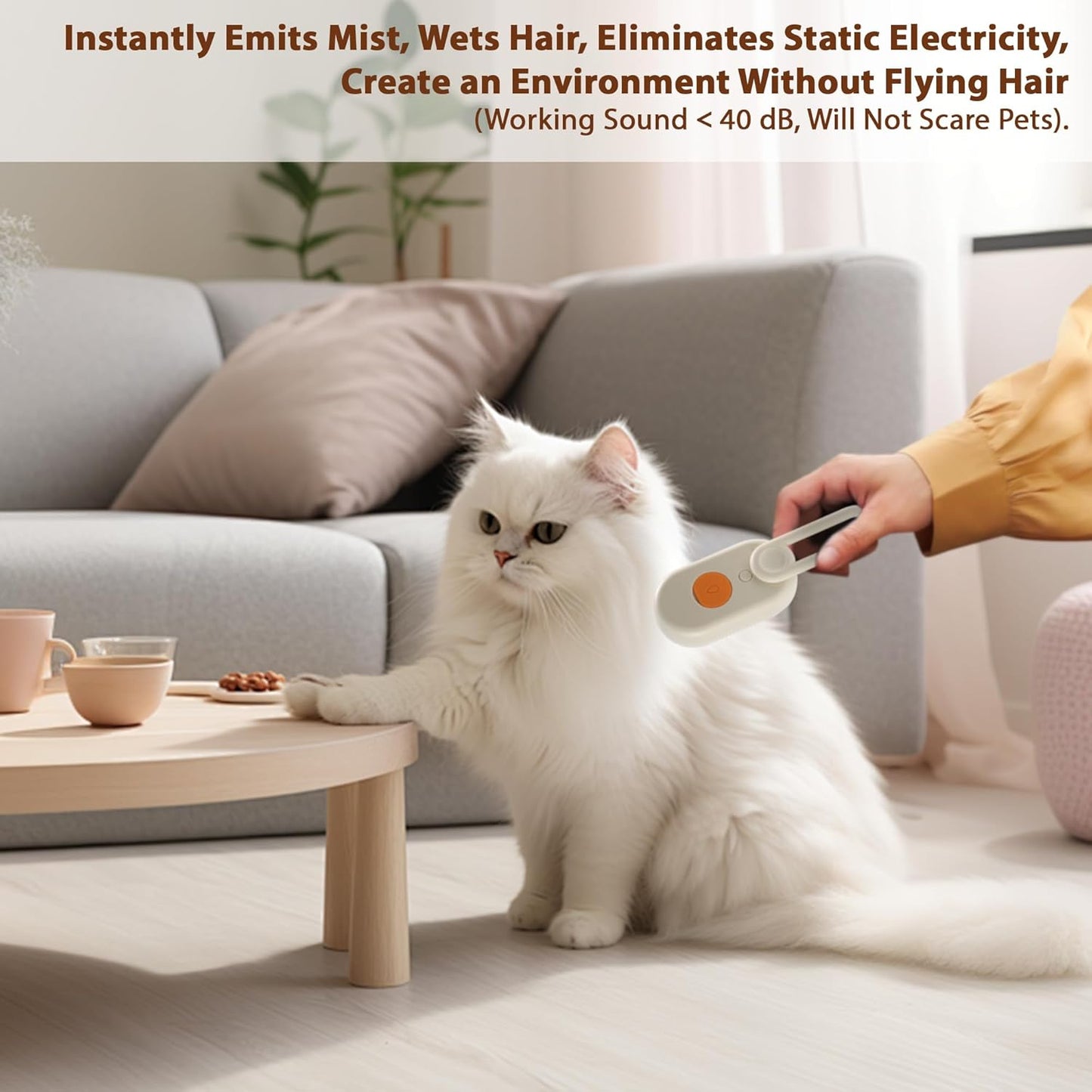 Gentle Pet Grooming Steam Brush