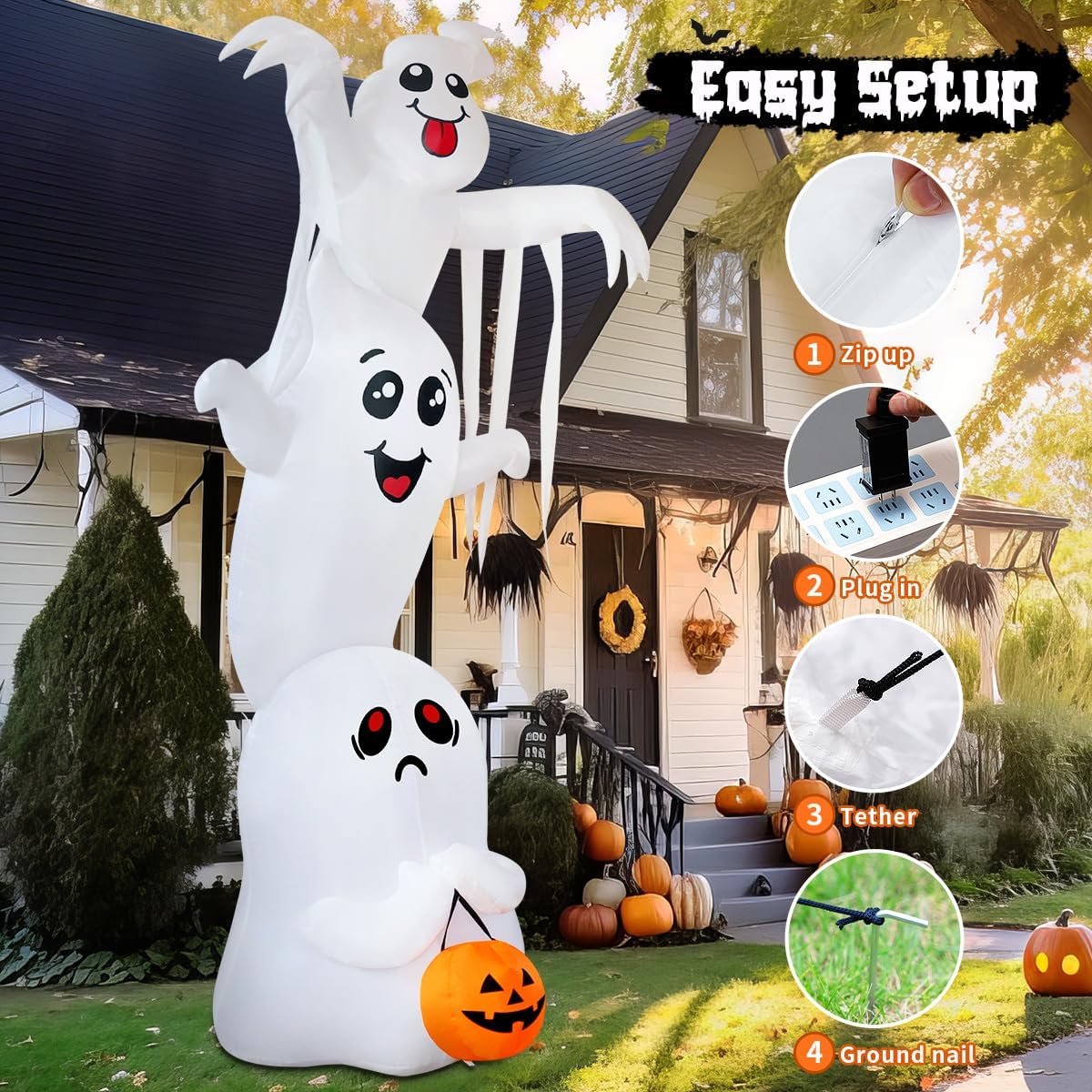 Spooky Ghost Trio Inflatable