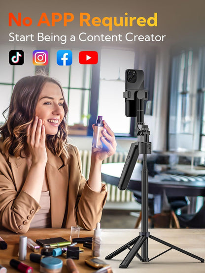 C17 Tripod 360°Auto-Rotation AI Tracking Remote Control Bluetooth Shooting Quadrapod Selfie Stick Stabilizer