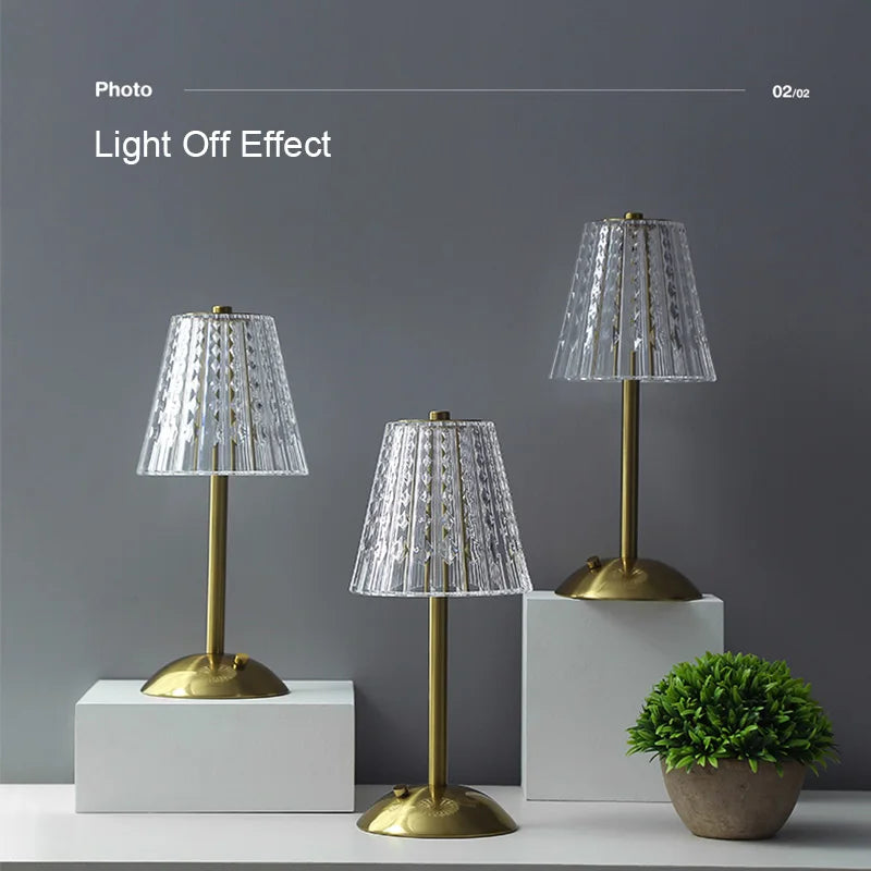 Crystal LED Table Lamp Touch Sensor