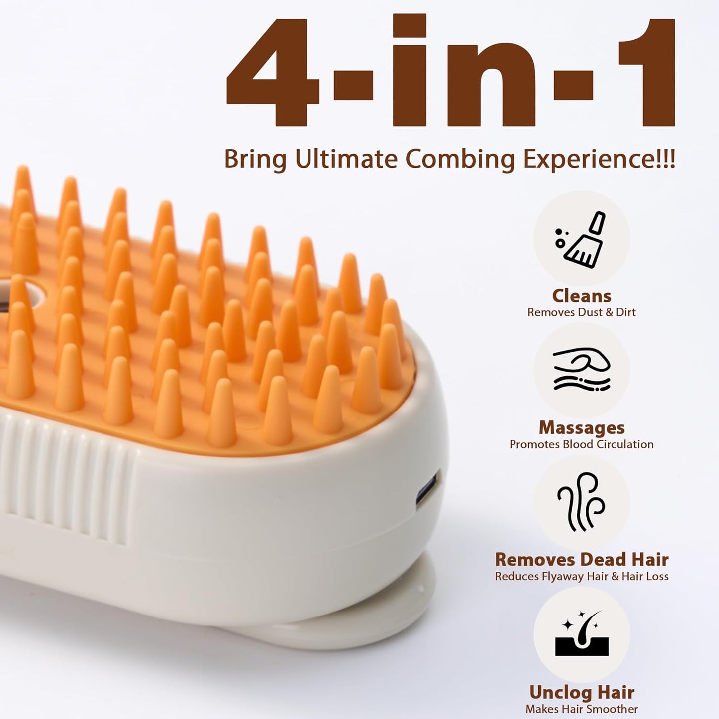 Gentle Pet Grooming Steam Brush