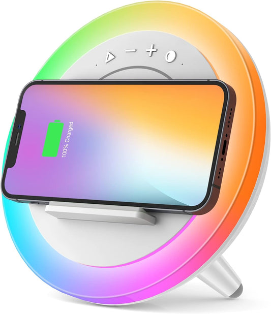 GlowWave Bluetooth Speaker and Wireless Phone Charger