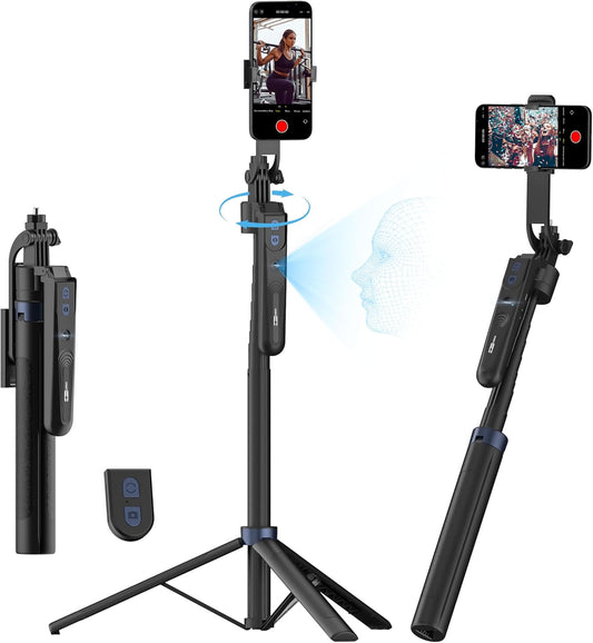 C17 Tripod 360°Auto-Rotation AI Tracking Remote Control Bluetooth Shooting Quadrapod Selfie Stick Stabilizer
