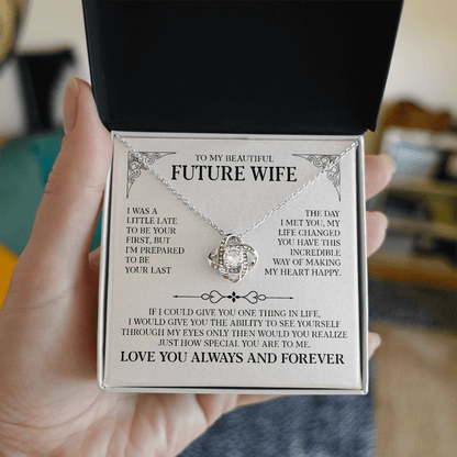 Love Knot Necklace for Future Wife – Romantic Promise &amp; Engagement Gift, Forever Love Jewelry - Whimsical Shoppe