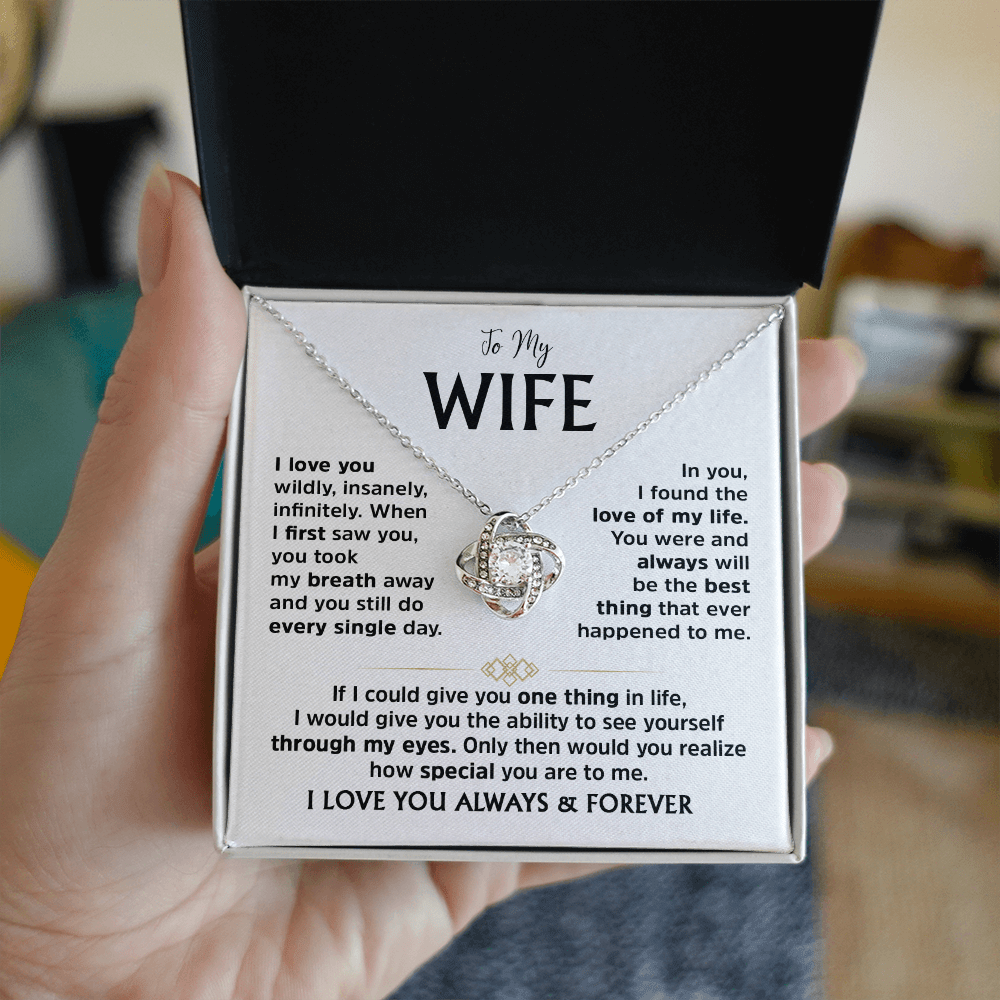 Love Knot Necklace for Wife – Romantic Anniversary, Valentine&
