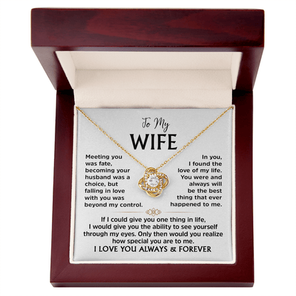 Love Knot Necklace for Wife – Romantic Anniversary, Valentine&