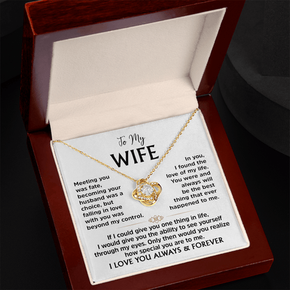 Love Knot Necklace for Wife – Romantic Anniversary, Valentine&