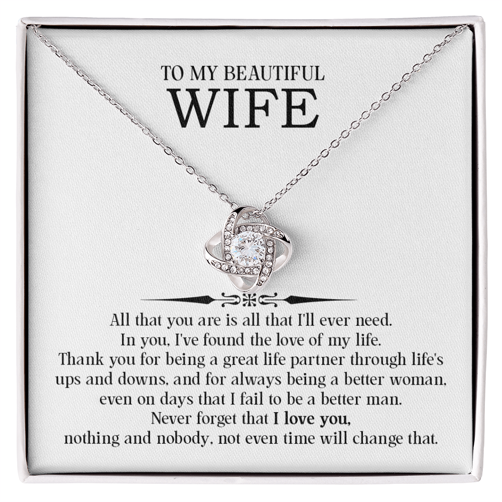Love Knot Necklace for Wife – Romantic Anniversary &amp; Valentine&