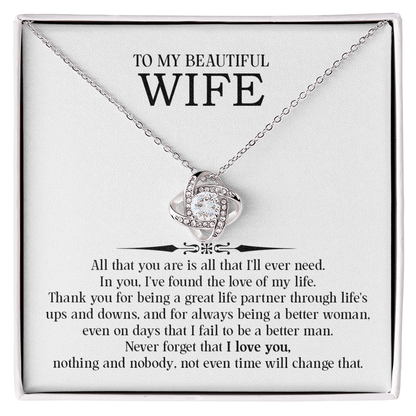 Love Knot Necklace for Wife – Romantic Anniversary &amp; Valentine&