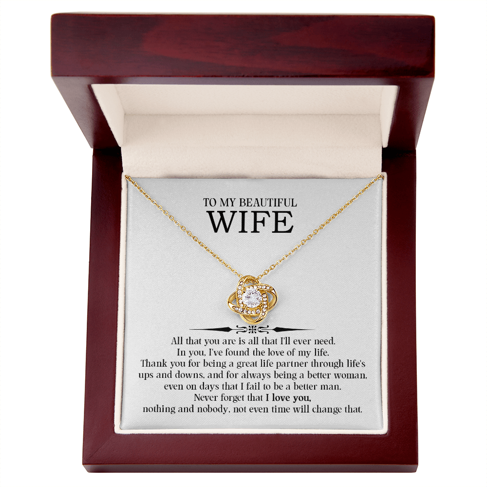 Love Knot Necklace for Wife – Romantic Anniversary &amp; Valentine&