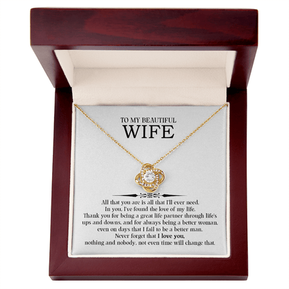 Love Knot Necklace for Wife – Romantic Anniversary &amp; Valentine&