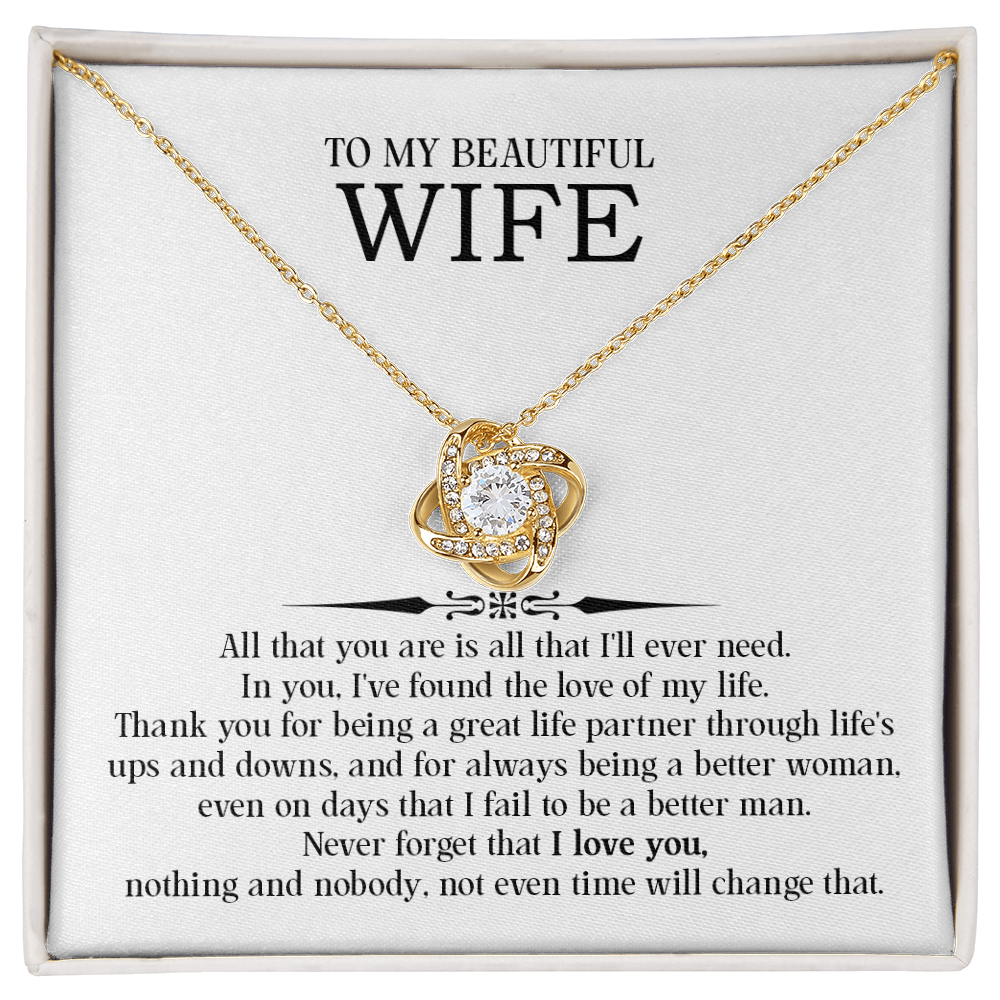 Love Knot Necklace for Wife – Romantic Anniversary &amp; Valentine&
