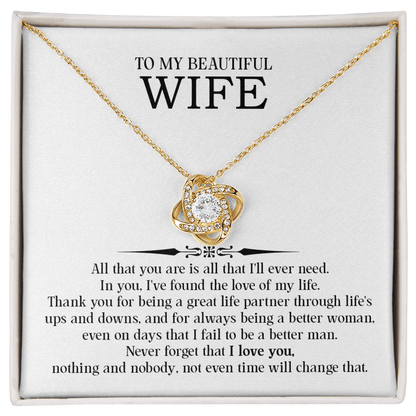 Love Knot Necklace for Wife – Romantic Anniversary &amp; Valentine&